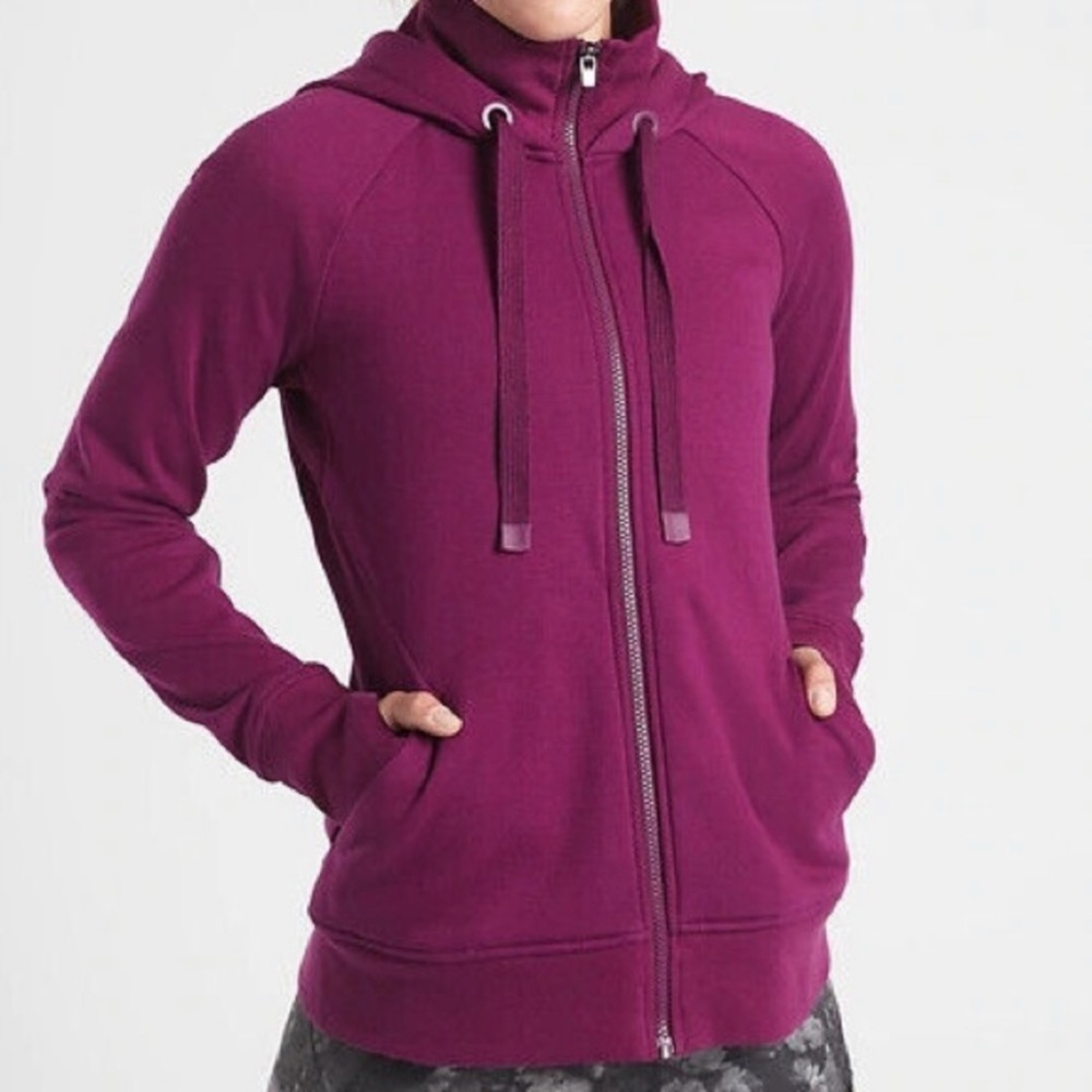 ATHLETA TRIUMPH HOODIE, Magenta, Small